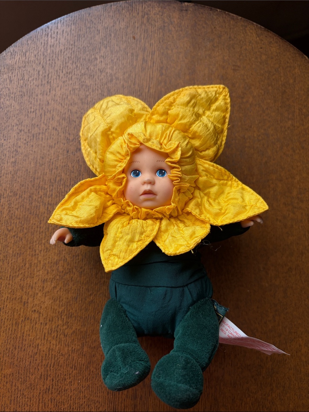 Yellow Daffodil Baby Doll Plush – Flower Costume Kids Toy
